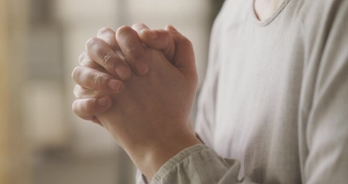 Woman feeling grateful and thankful	