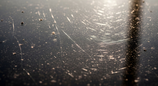 Scratched and dirty metal surface