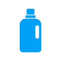 Fototapeta premium Blue plastic bottle with cap.