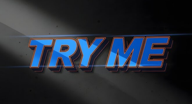 Promotional text encouraging user interaction or testing