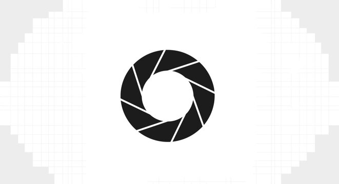 Camera shutter icon graphic design.