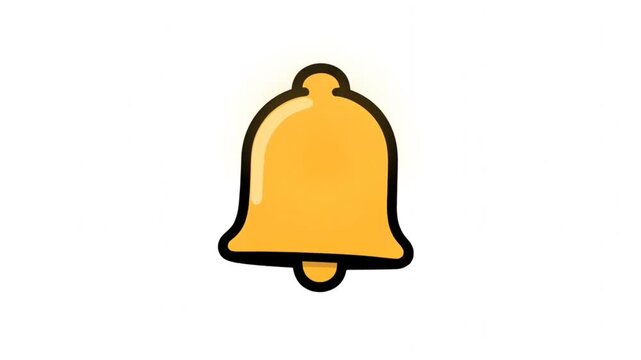 golden bell on white background