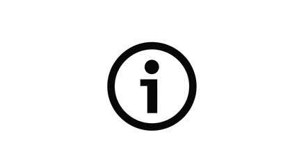 Simple information icon with a lowercase i design silhouette © MDTAHIDURRAHMAN