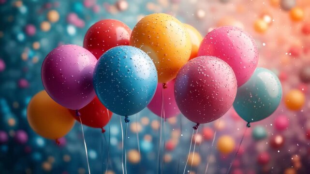 colorful balloons at a birthday party