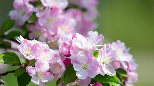 花, ピンク, 全盛期, 自然, 木, 植える, 庭, すごい, 咲く, 美しさ, 紫, アップ, ブランチ, リンゴ, フローラル, 植物, 季節, サマータイム, 葉, 白