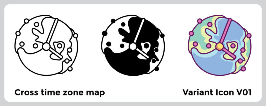 Cross time zone map