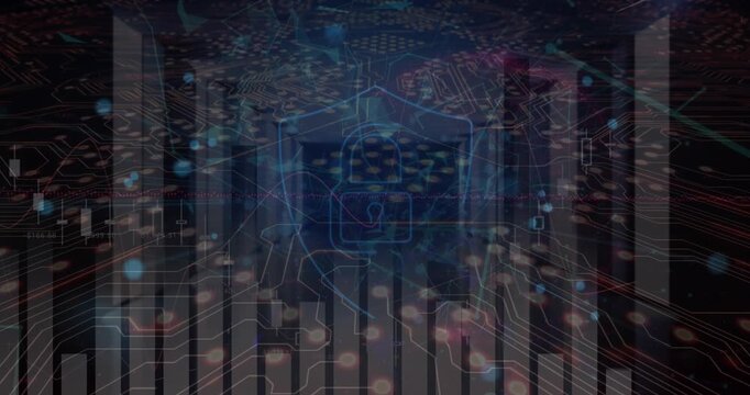 Digital video merges financial data animation with global sports competition concept.