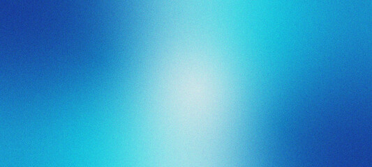 Obraz premium Grainy gradient background Cool abstract background featuring a smooth gradient of vibrant blue and cyan with a soft bright center, modern digital aesthetic with subtle grainy texture