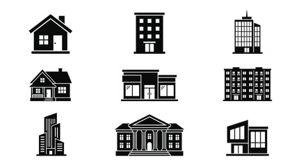 Fototapeta premium House and building icon set