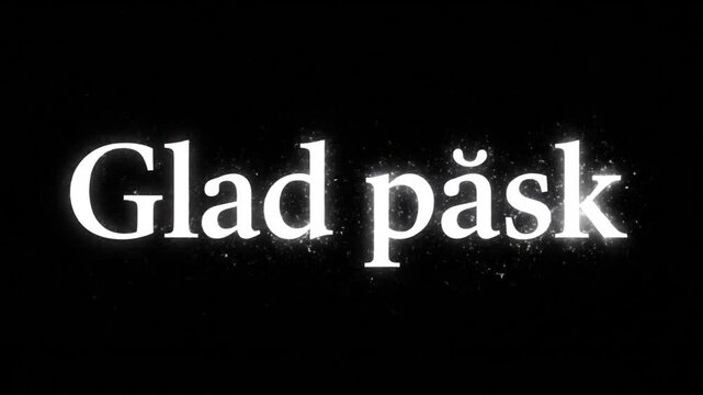 Happy Easter Text: Celebrating the joyful season with the words Glad P&aring;sk, capturing the essence of Easter in a minimalist, elegant style. 