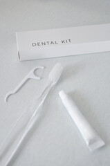 White Dental Kit with Box on White Background © daniaphoto