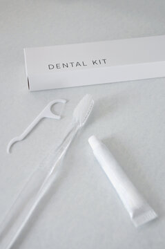White Dental Kit with Box on White Background