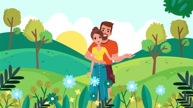Mother hugging child in park, love and care concept, family bonding 