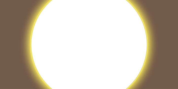 Solar eclipse, sun, yellow glow, brown background, vector graphic