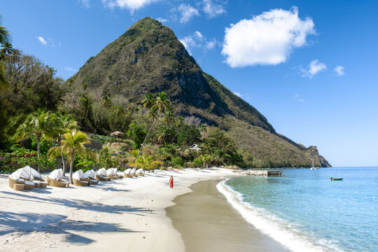 Explore the breathtaking beauty of Saint Lucia pristine beaches and iconic Pitons