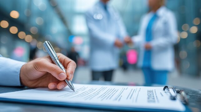 Patient Guides Healthcare Decisions With Doctor and Attorney Support in Hospital Setting