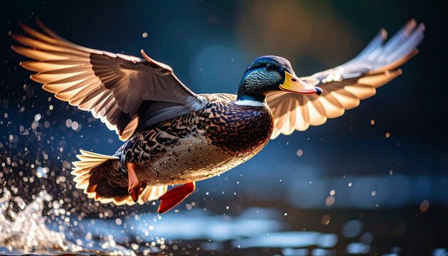 duck in flight