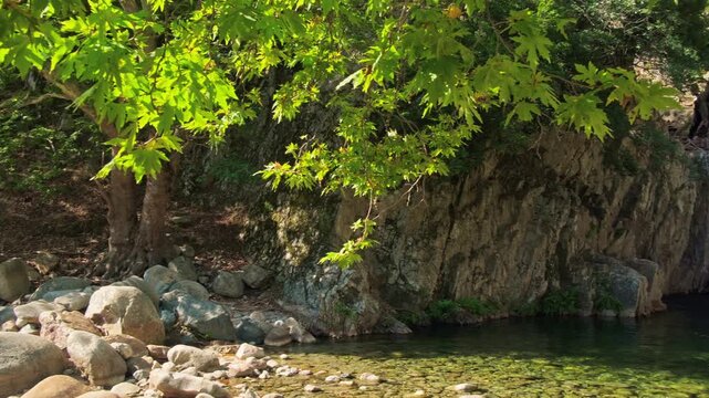 Picturesque Waterfall on Samothrace Island Greece