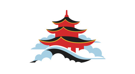 Chinese Pagoda Temple Asian Architecture. © AAS CREATIVE