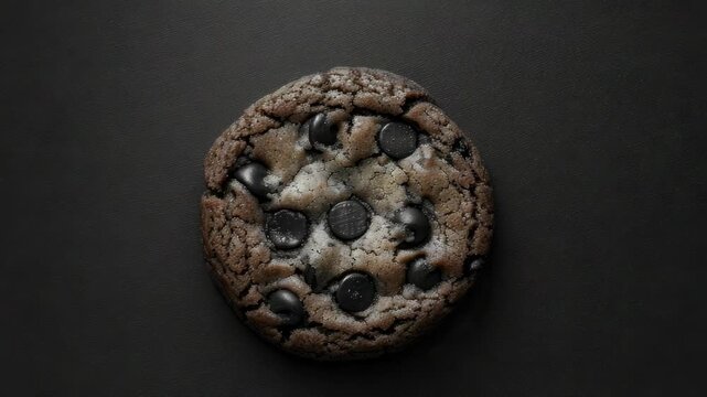 A freshly baked chocolate chip cookie filled with blueberries, offering a delightful blend of flavors and textures.