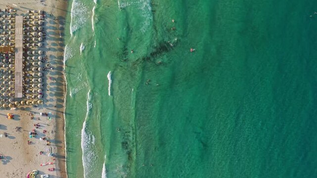 Aerial View of Golden Beach, Thasos, Greece