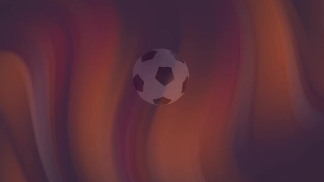 Animation of footballs falling over shapes