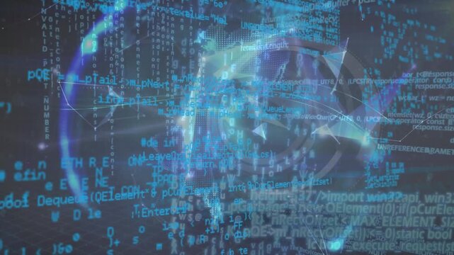 Animation of data processing over clock