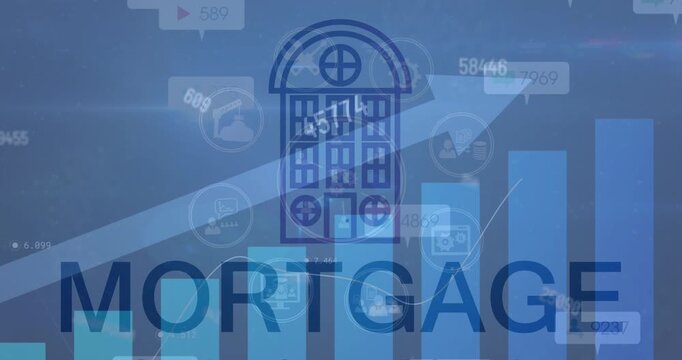 Animation of mortgage text and data processings