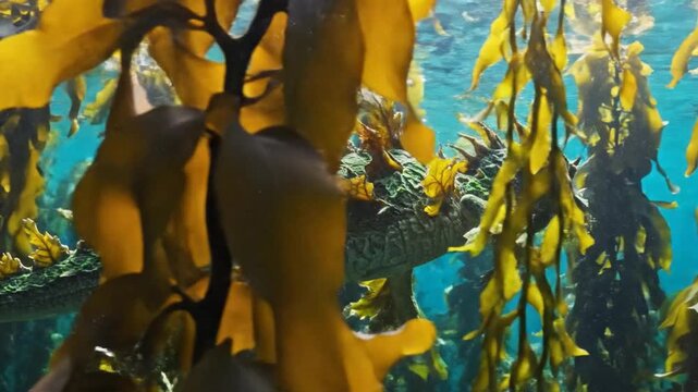 Giant Godzilla Amongst Underwater Kelp Forest