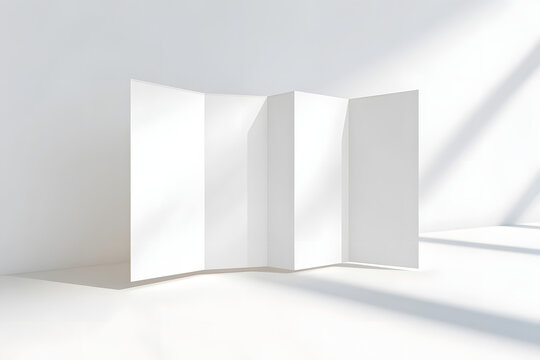 A mockup for a fourfold brochure