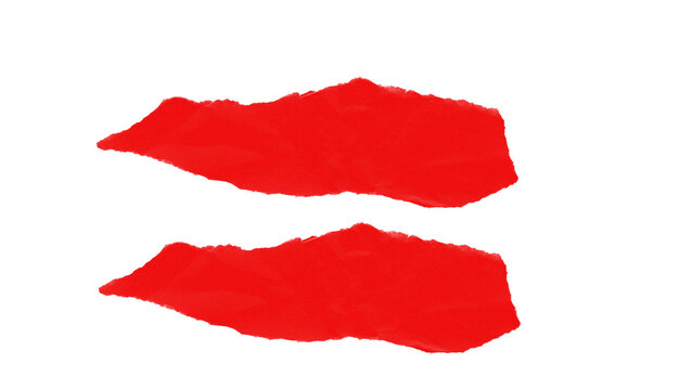 Two red blobs on white background