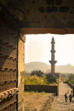 Daulatabad Fort, also known as Devagiri, is a 12th-century, impregnable hill fortress near Aurangabad, Maharashtra 