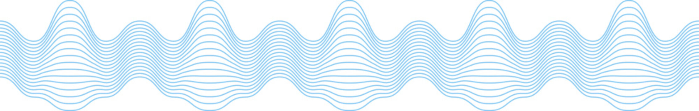 Abstract blue parallel lines forming a wave pattern