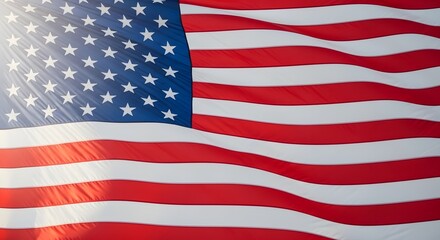 Obraz premium Usa flag day celebration american flag waving high
