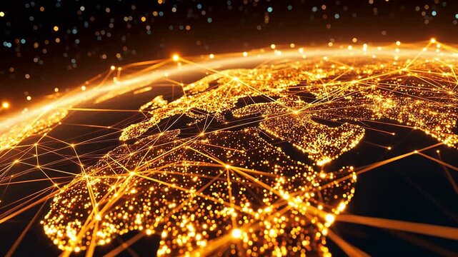 Global network connections on Earth