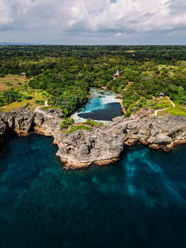 Weekuri Lagoon with Limestone Cliffs in Southwest Sumba