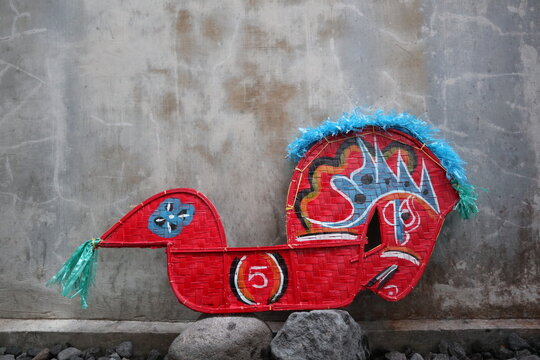 in Indonesia, it is called kuda lumping, horse-shaped bamboo props in traditional Javanese dance, a flat horse made from bamboo woven