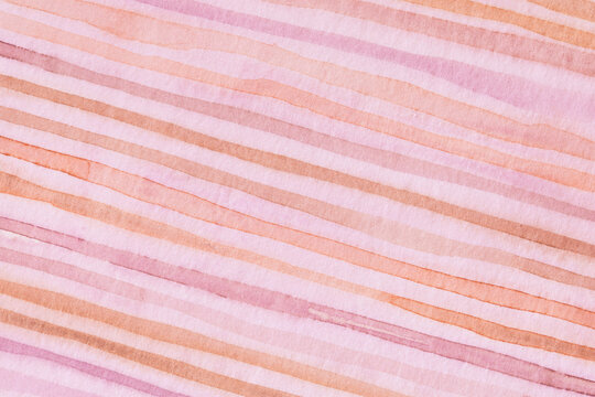 Soft coral blush stripes on pink background