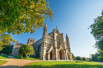 Fototapeta premium Cathedral and Abbey Church of Saint Alban in St.Albans, UK