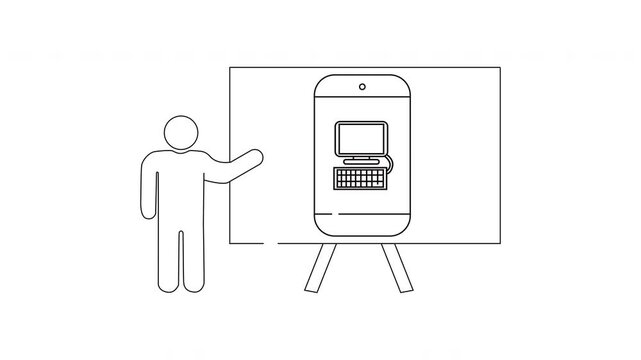 Presentation of Computer Technology - A Simple Line Drawing.