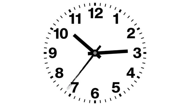 Simple analog clock face showing nearly two o'clock