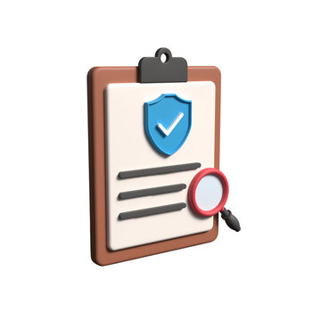 Security Investigation 3D Icon, Cybercrime Analysis Concept