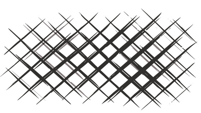 Abstract background featuring a hand drawn black lattice or grid pattern with rough textured lines on a plain white surface.