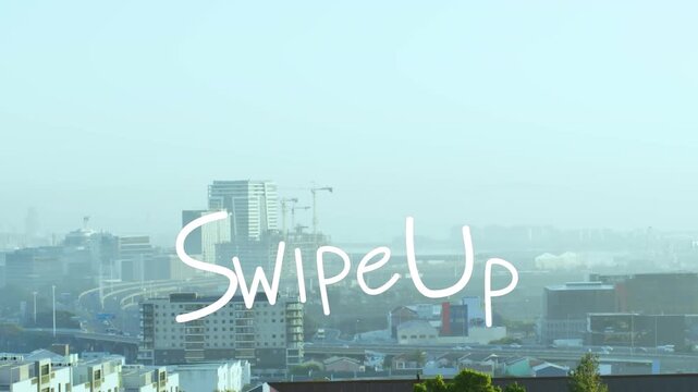 This video clip shows a cityscape with multiple modern buildings and a cloudless sky