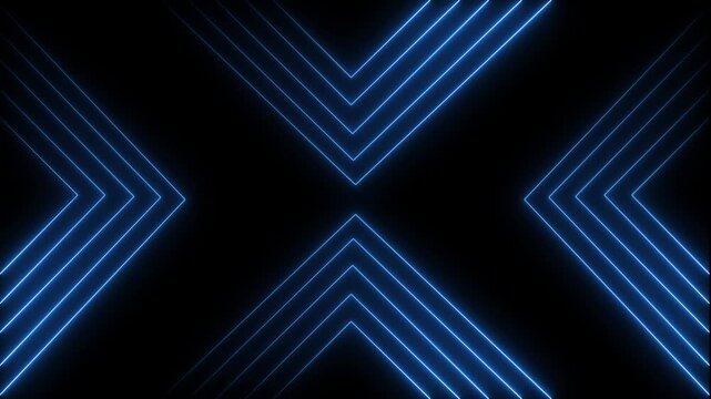 Futuristic neon blue grid animation 3 d abstract background loop seamless backdrop technology presentations high-tech sci-fi themes