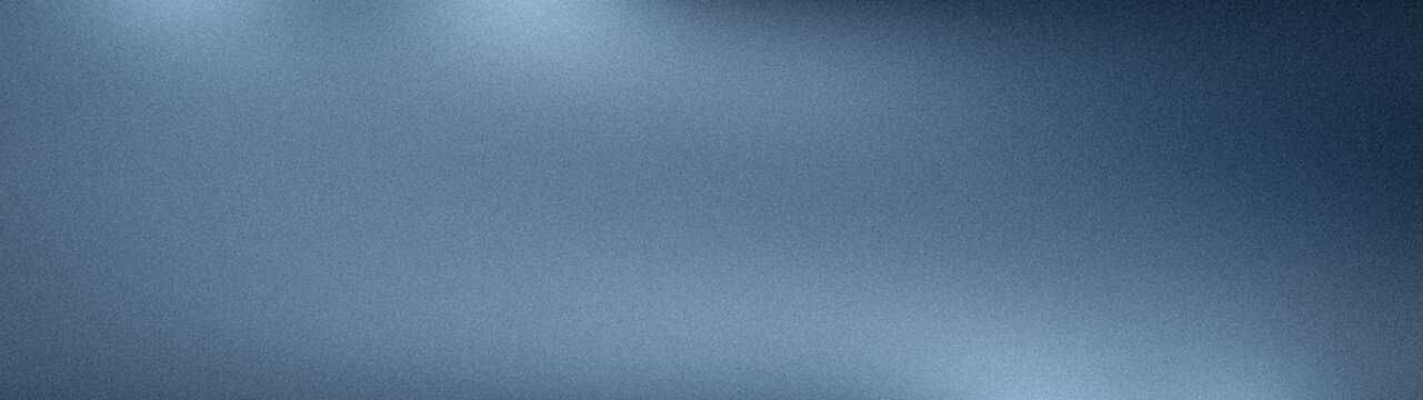 Abstract grainy dark blue and gray gradient background with industrial metallic texture