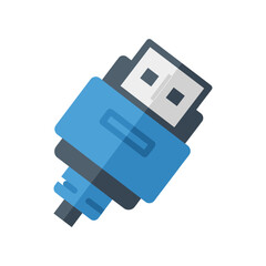 Fototapeta premium usb connector vector illustration, flat design
