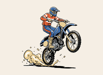 Obraz premium Build for speed. Motorcycle print design for t shirt print, poster, sticker, background and other uses. Legend race. Road speed graphic print. Extreme