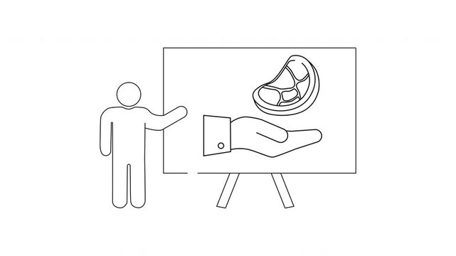 Meat Presentation Icon - Visual Guide to Ethical Consumption.