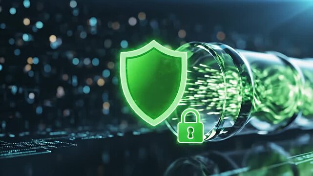 Digital key connecting binary data streams with light burst